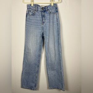 Zara Classic Light Blue Denim Wide Leg Jeans- Size 4